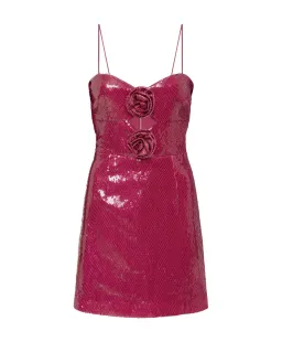 Rebecca Vallance Courtney Mini Dress Magenta Size 8 for rent on The Volte - image 4