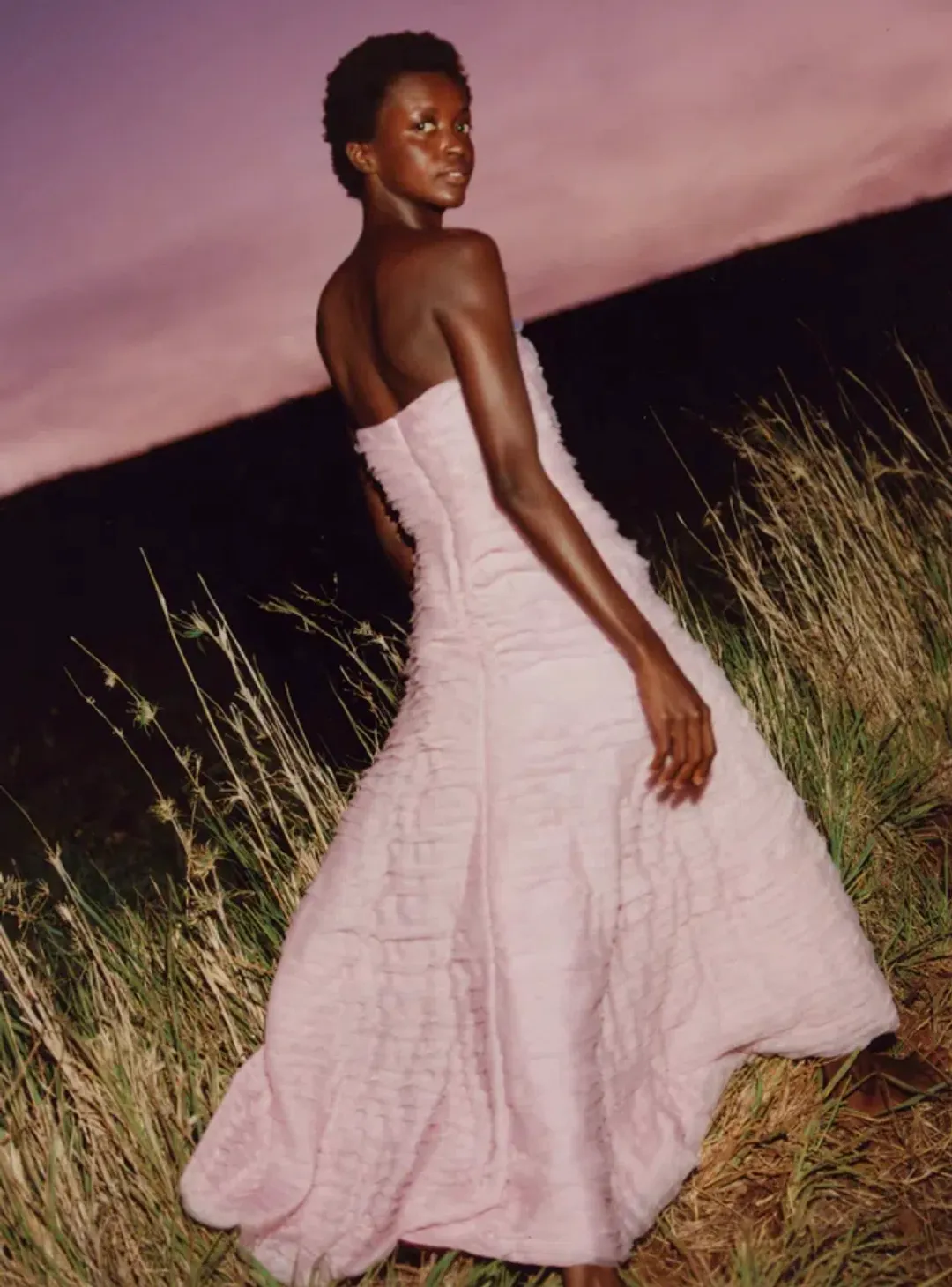 Aje Soundscape Maxi Dress Pink Size 8 for rent on The Volte - main image