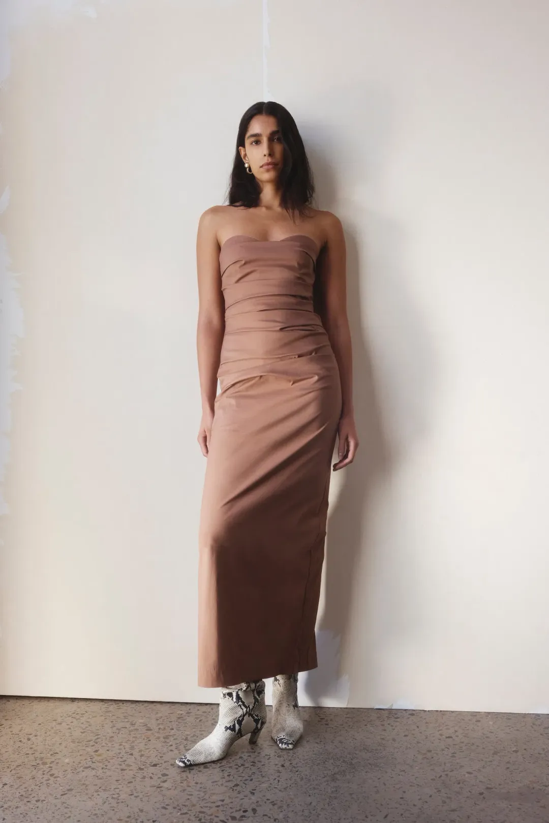 Sir The Label  The Alba Strapless Gown in Mocha  Size 0/Au 6  for rent on The Volte - main image