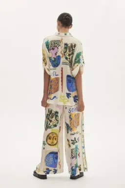 Alemais Soleil Oversized Shirt Size 8 and Pants Size 6 Set Multi for rent on The Volte - image 2