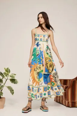 Alemais Soleil Sundress Multi Size AU 6 for rent on The Volte - image 1