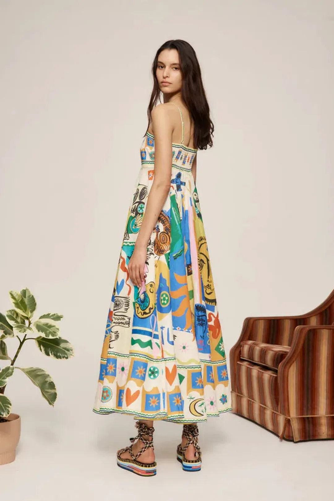 Alemais Soleil Sundress Multi Size AU 6 for rent on The Volte - main image