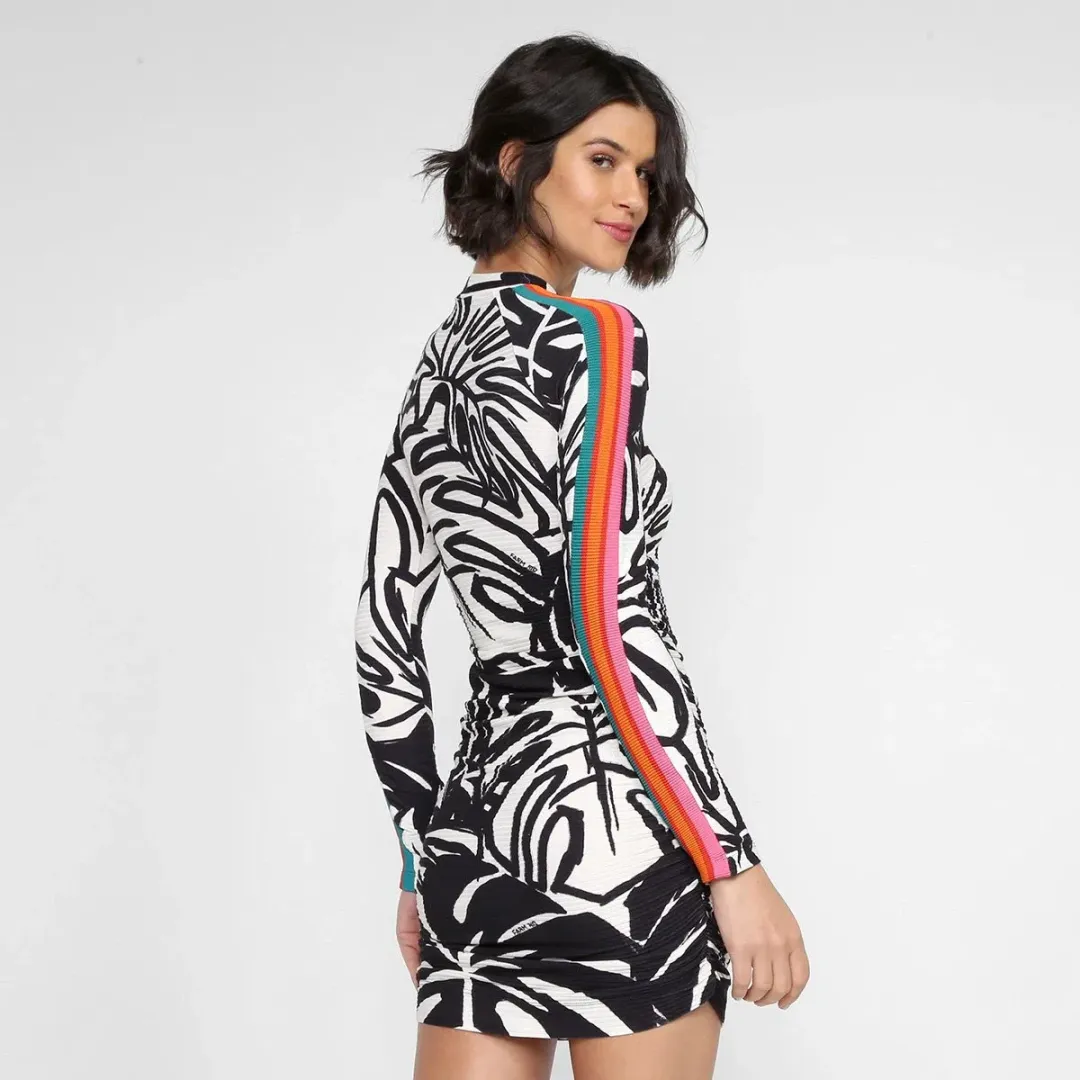 Farm Rio Mini Bodycon Dress Black And White Size M / AU 10 for rent on The Volte - main image