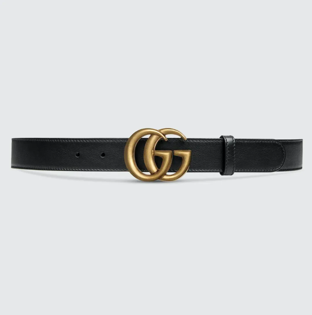Gucci Double G Buckle Leather Belt Black Size 75 for rent on The Volte - main image