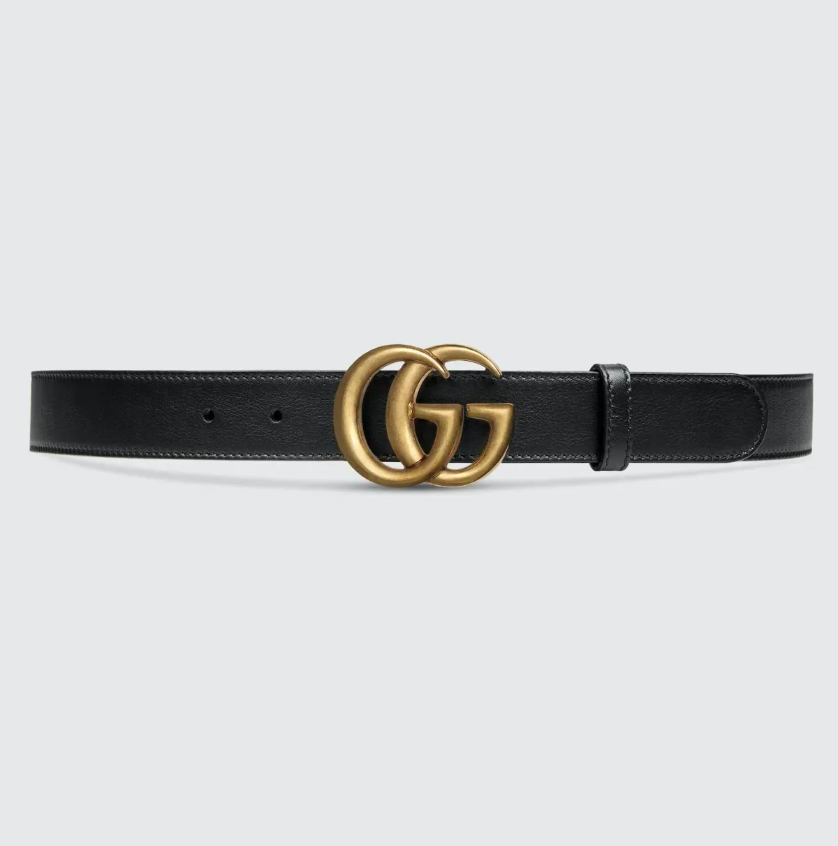Gucci Double G Buckle Leather Belt Black Size 75 for rent on The Volte - main image