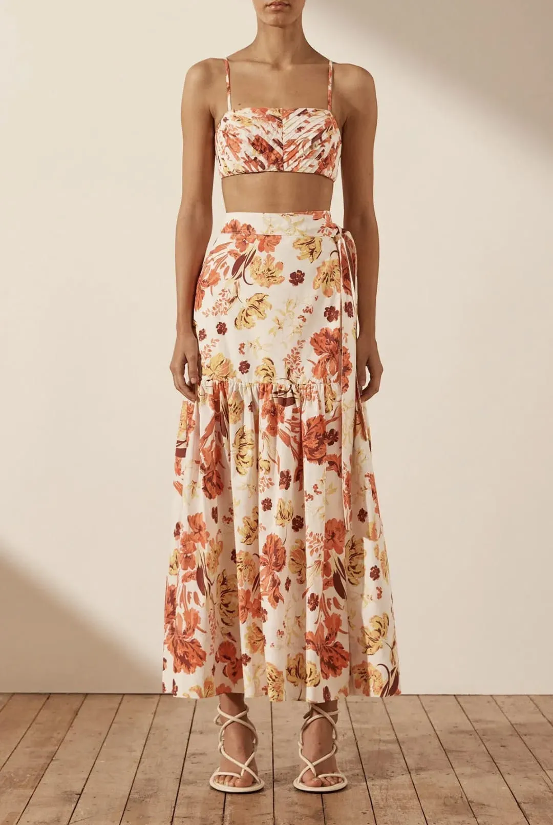 Shona Joy Kalani Pleated Bralette Multi Size AU 8 for rent on The Volte - main image