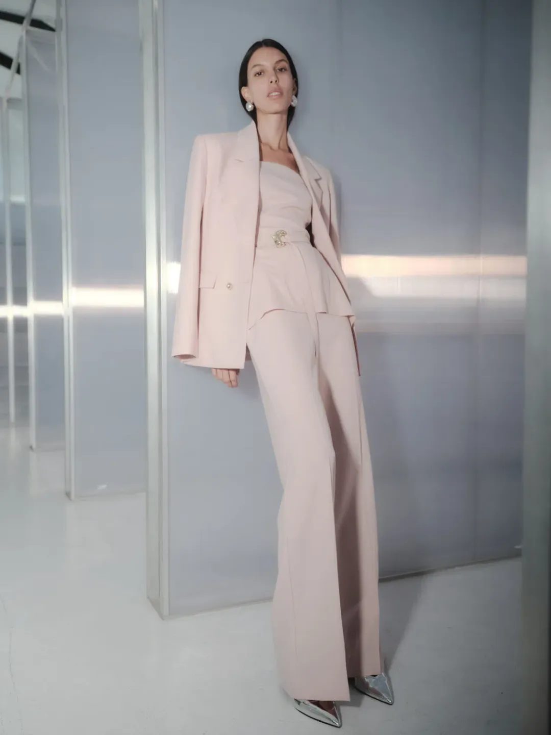 Manning Cartell Tonal Poetry Bustier & Pant Set Blush Size 8  for rent on The Volte - main image