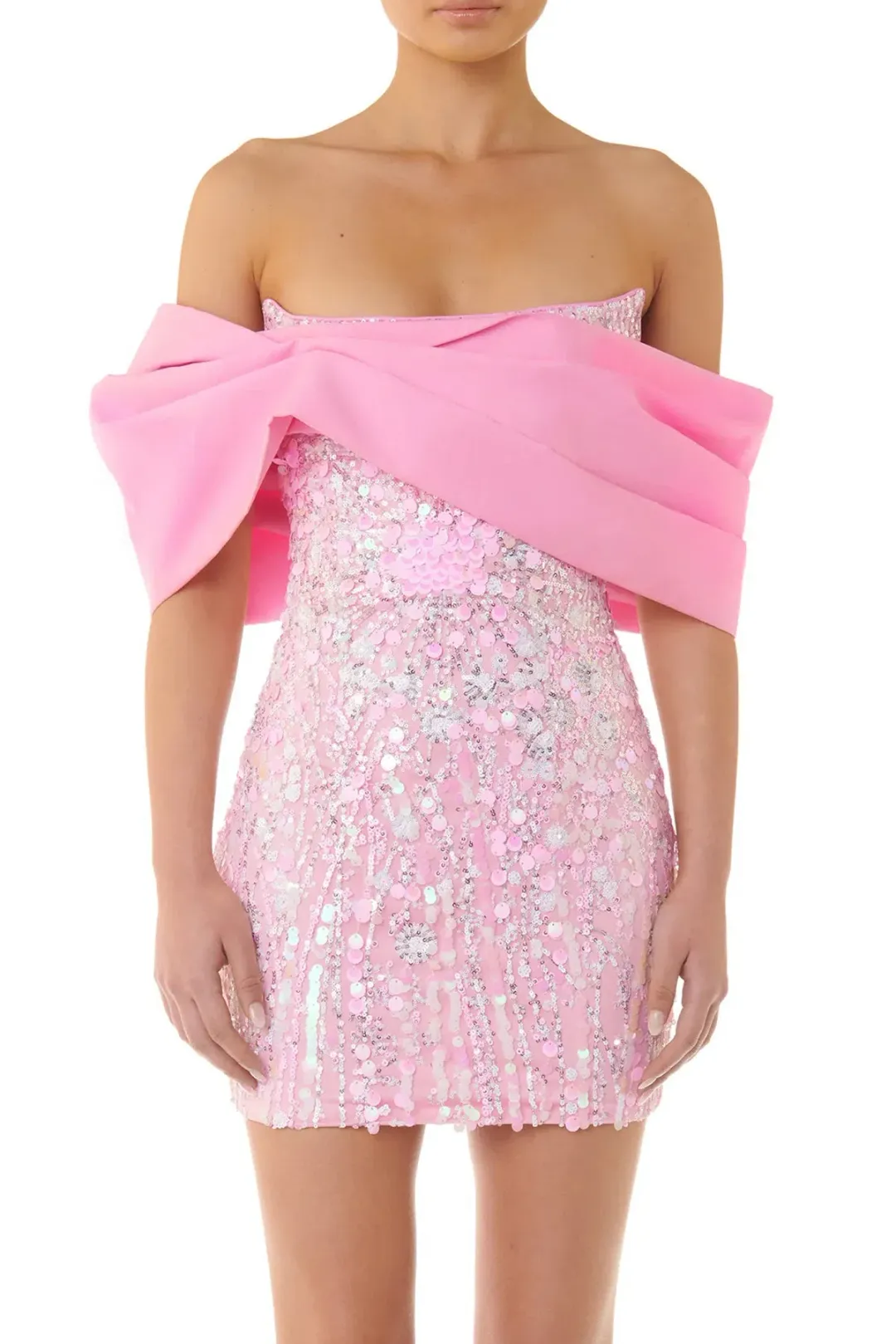 Eliya the Label Bianca Mini Dress in Pink Size XS / AU 6 for rent on The Volte - main image