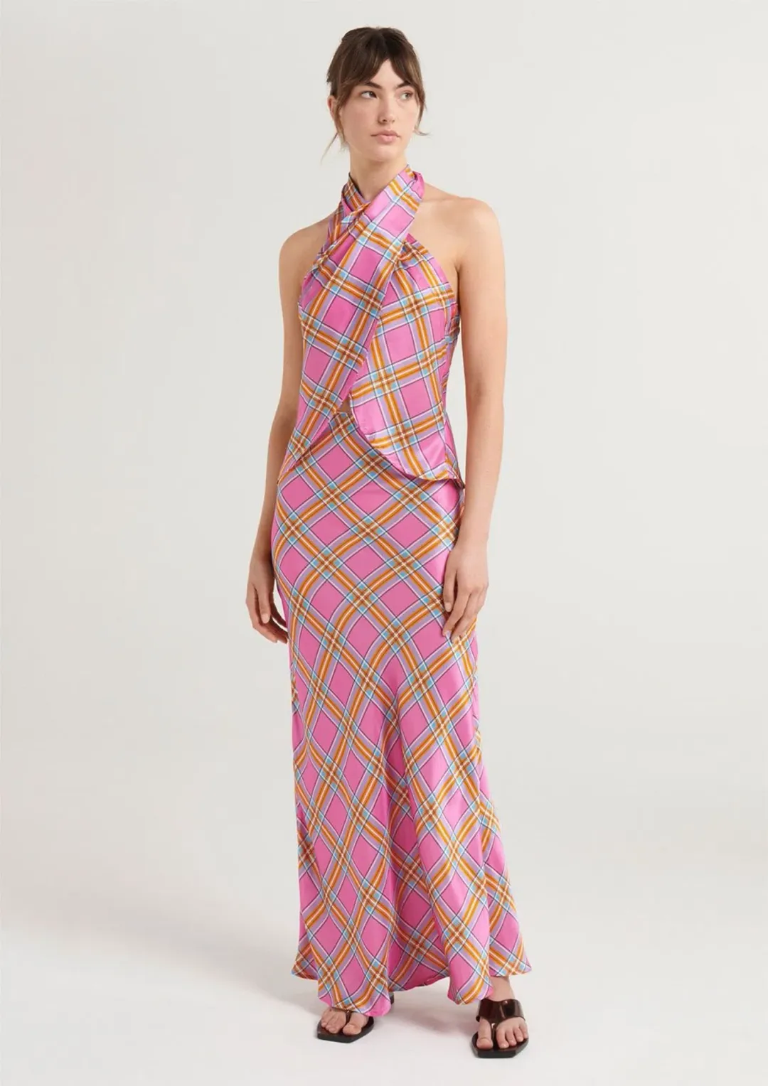 Steele Marcela Top and Cassidy Skirt Set Pink Check Size 8 for rent on The Volte - main image