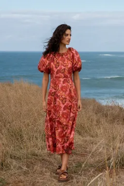 Steele Lola Midi Dress Chambertin Size S / AU 8 for rent on The Volte - image 4