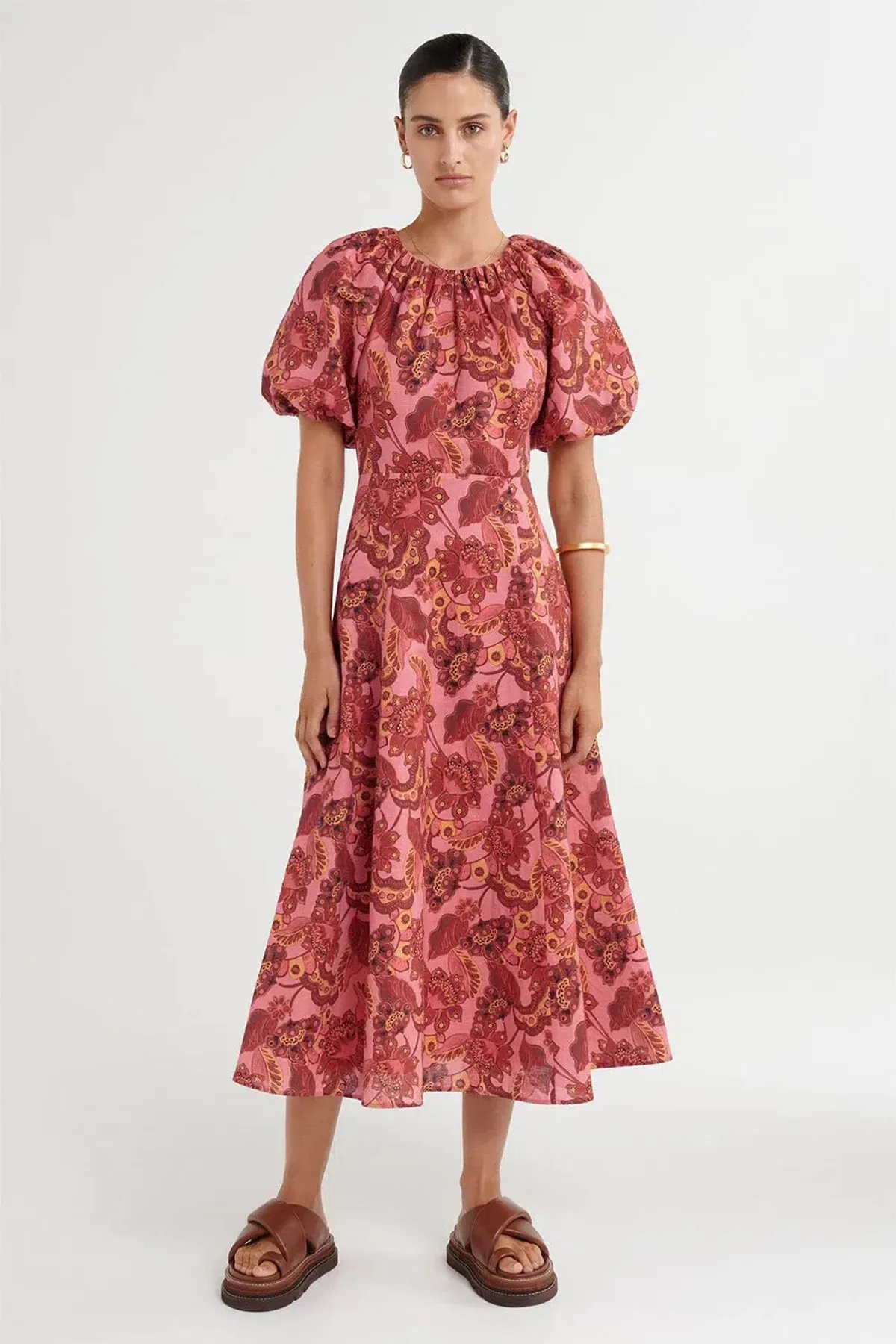 Steele Lola Midi Dress Chambertin Size S / AU 8 for rent on The Volte - main image