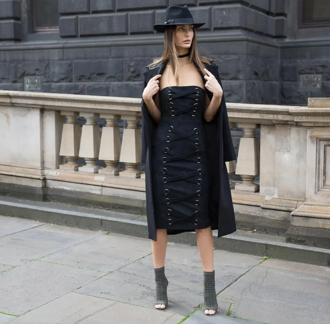 Misha Petra Dress Black Size 8 for rent on The Volte - main image