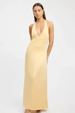 Kookai Milan Maxi Dress Butter Popcorn Size 6 for rent on The Volte - image 2