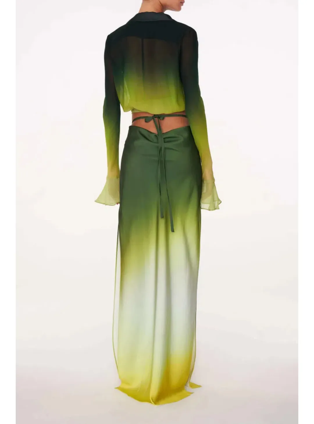 Rat & Boa  Cypress Shirt and Skirt Set in Green Size S / AU 8 for rent on The Volte - main image
