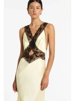 Sir The Label Aries Cut Out Gown Lemon Size 0 / AU 6 for rent on The Volte - image 2