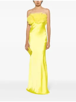 Rachel Gilbert Eyelar Gown Yellow Size 1  / AU 8 for rent on The Volte - image 1