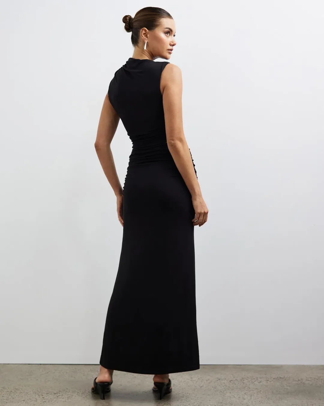 Lover Collins Ring Front Maxi Dress Black Size 10 for rent on The Volte - main image