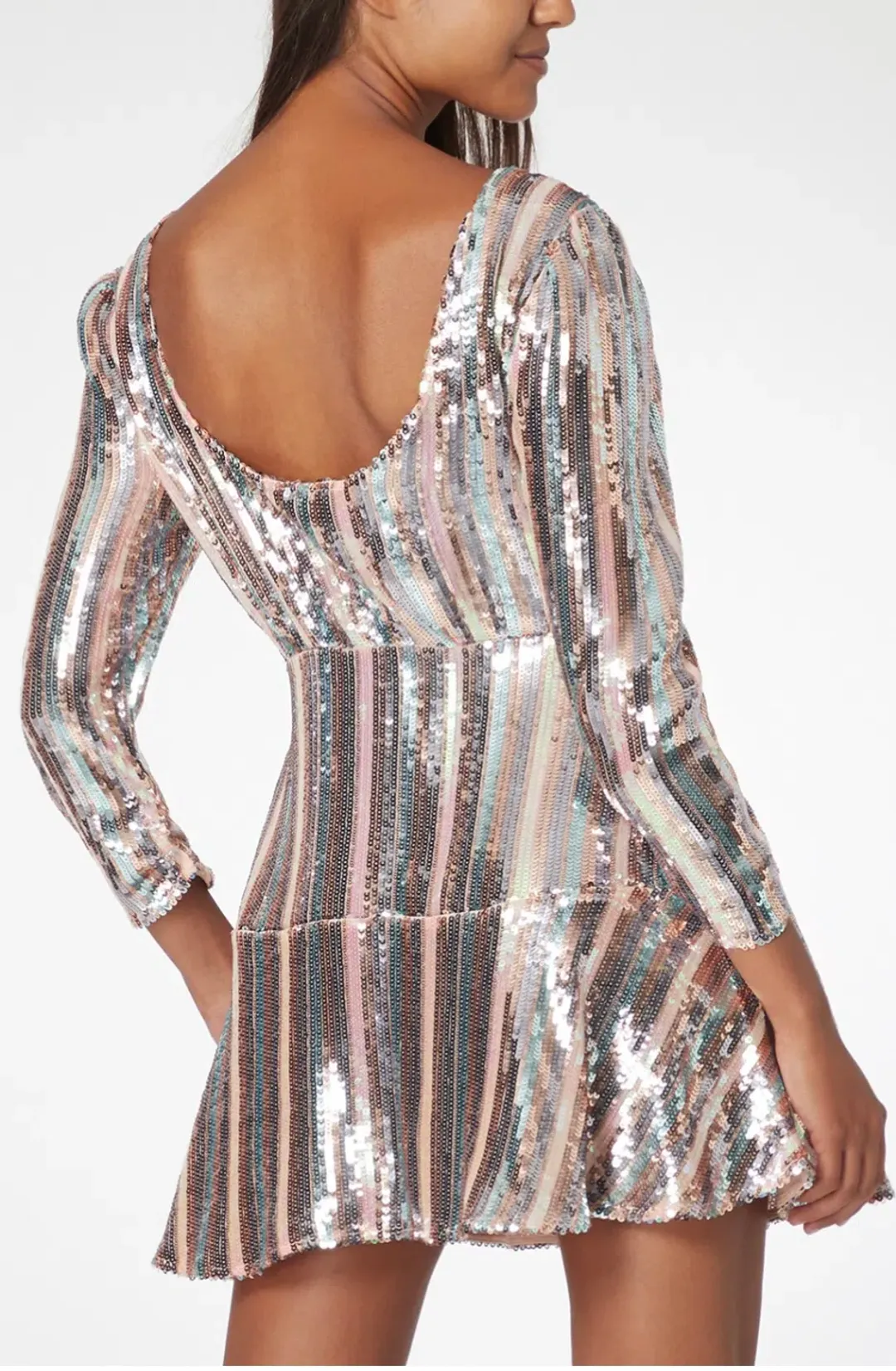 Rixo Kyla Sequin Mini Dress Multi Size 8 for rent on The Volte - main image