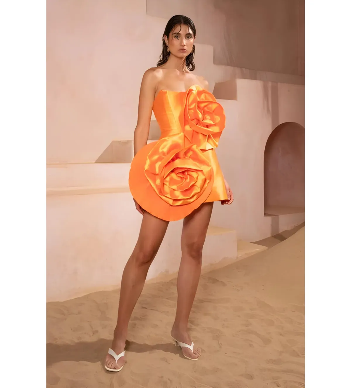  Eliya The Label Hayman Dress Tangerine Size M/Au 10  for rent on The Volte - main image