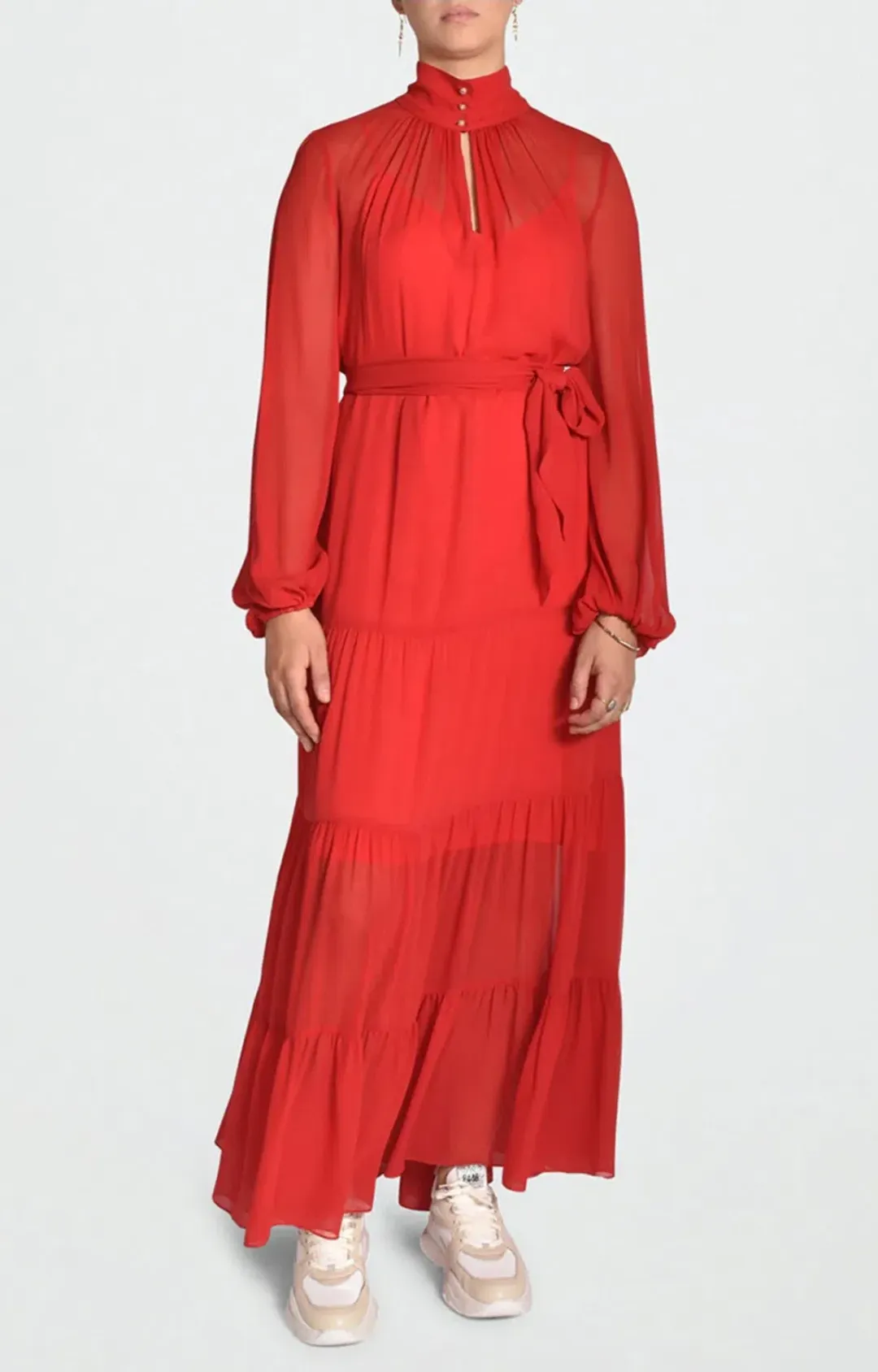 Husk Ruby Maxi Dress Chilli Red Size 12 for rent on The Volte - main image