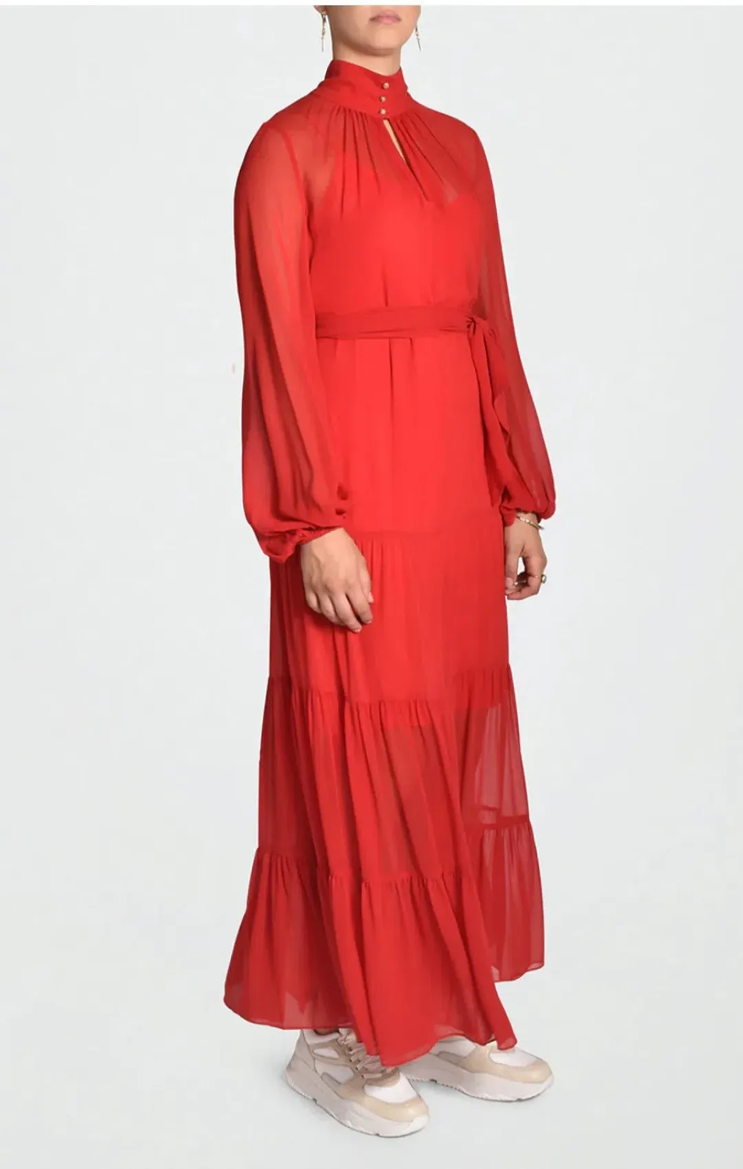 Husk Ruby Maxi Dress Chilli Red Size 12 for rent on The Volte - main image