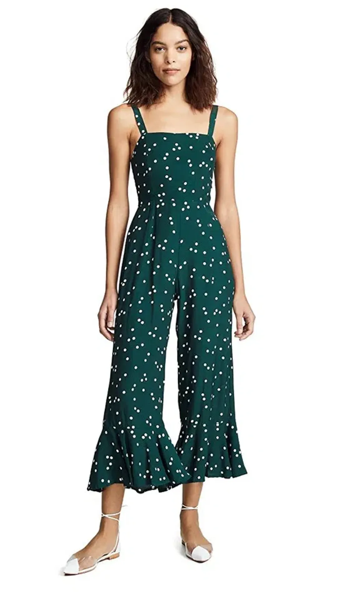 Faithfull The Brand Lea Jumpsuit Green Print Size XS / AU 6 for rent on The Volte - main image