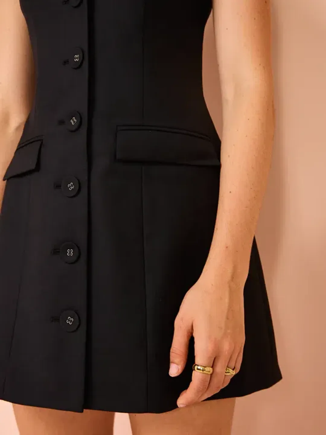 Anna Quan Sofia Mini Dress Black Size 12 for rent on The Volte - main image