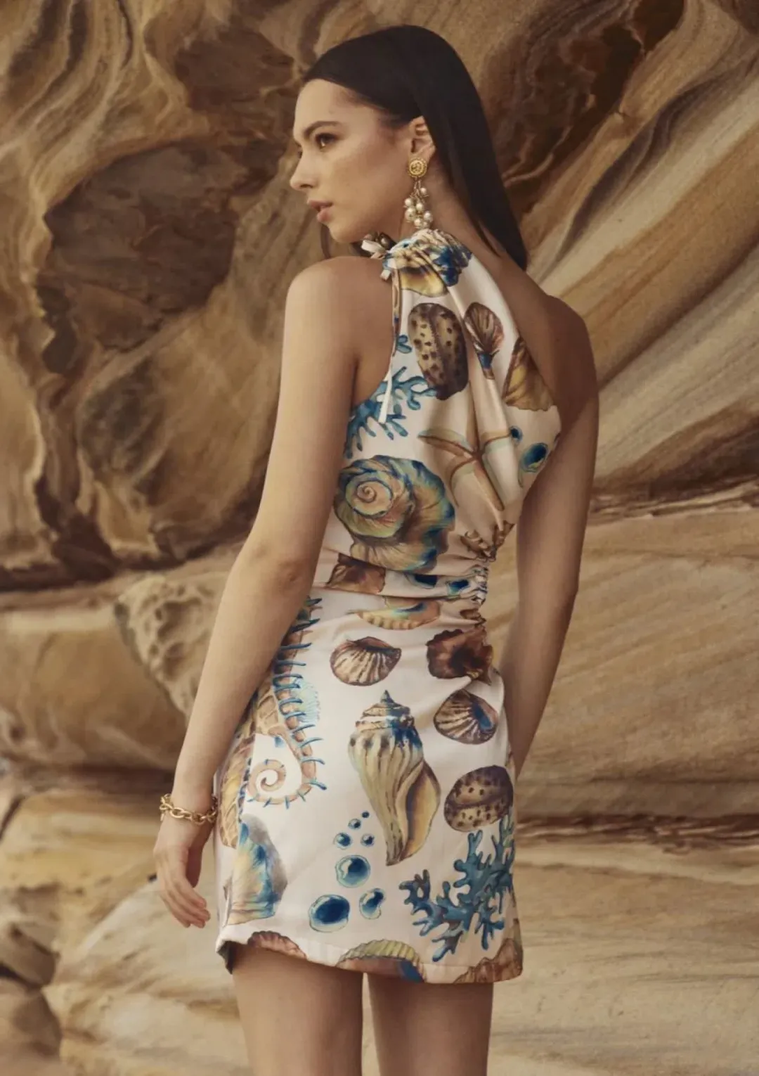 Sonya Moda Nour Mini Dress in Seashell Size 8 for rent on The Volte - main image