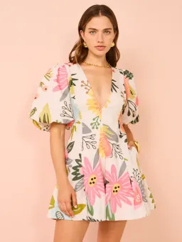 By Nicola Wavy Mini Dress In Potpourri Size 8 for rent on The Volte - image 5