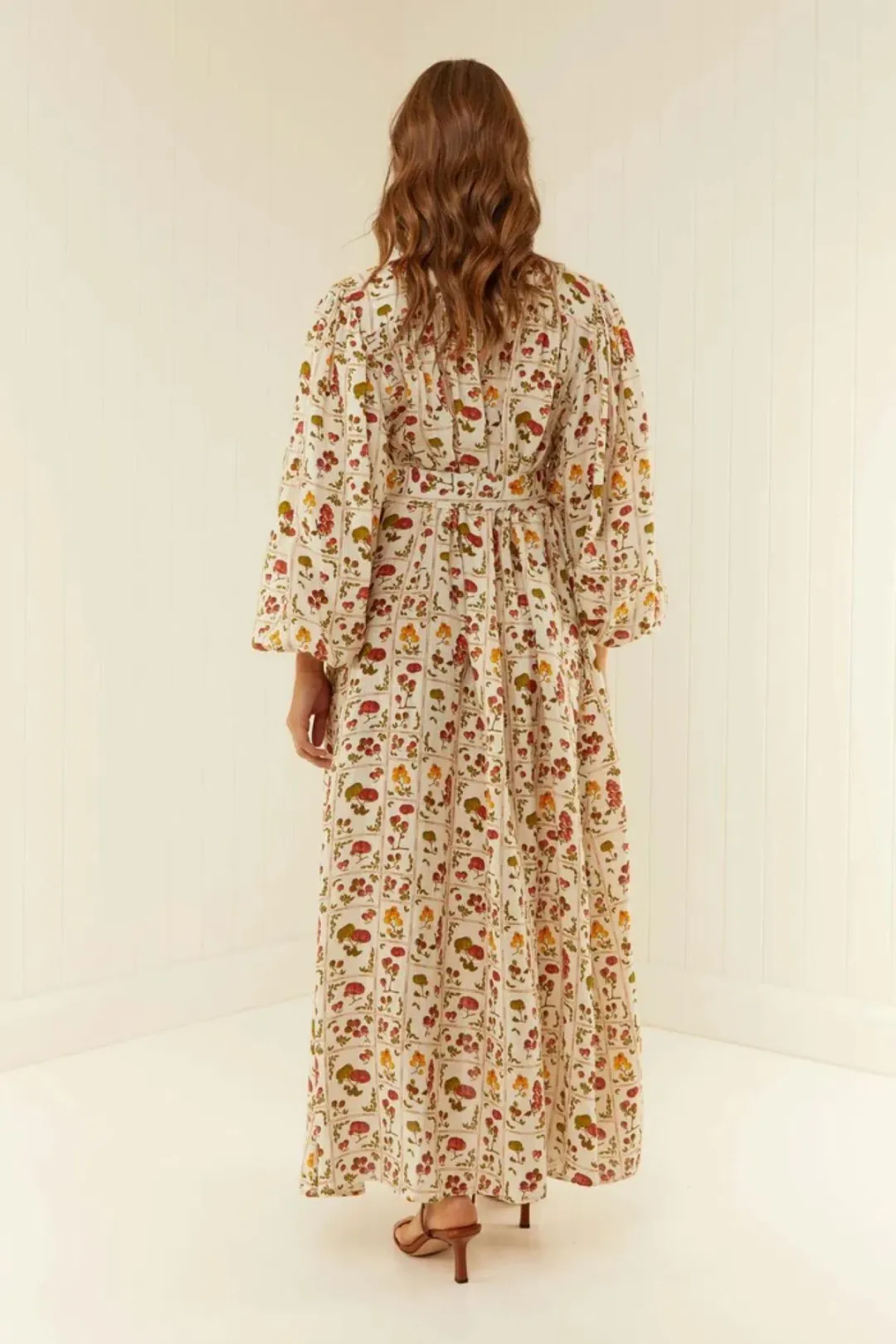 Palm Noosa Noddy Dress Tomato Tile Print Size 14 for rent on The Volte - main image