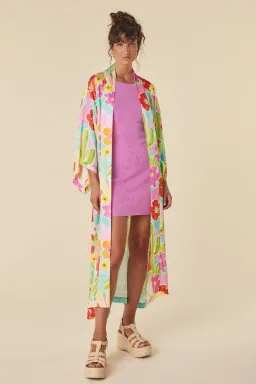 Spell Margie Hour Maxi Robe in Tutti Fruiti One Size  for rent on The Volte - image 2