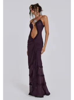 Jaded London Fatale Maxi Dress in Dusk Size AU 6 for rent on The Volte - image 4