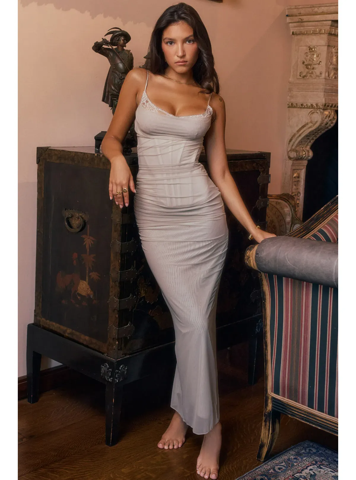 House of CB Nalini Maxi Dress in Sand Size AU 6 for rent on The Volte - main image