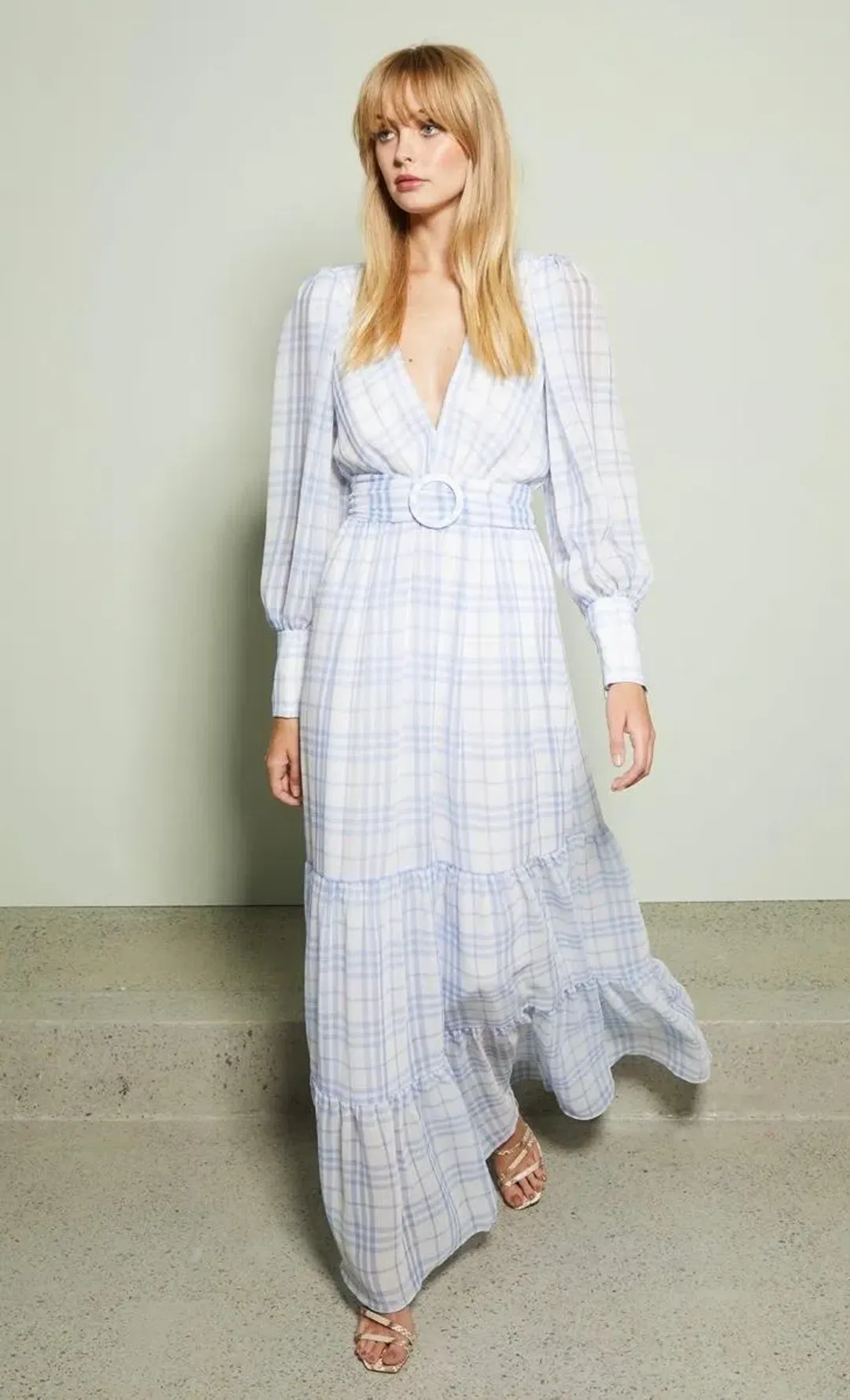 Bec & Bridge Alexa Long Sleeve Midi Dress Print Size 8 for rent on The Volte - main image