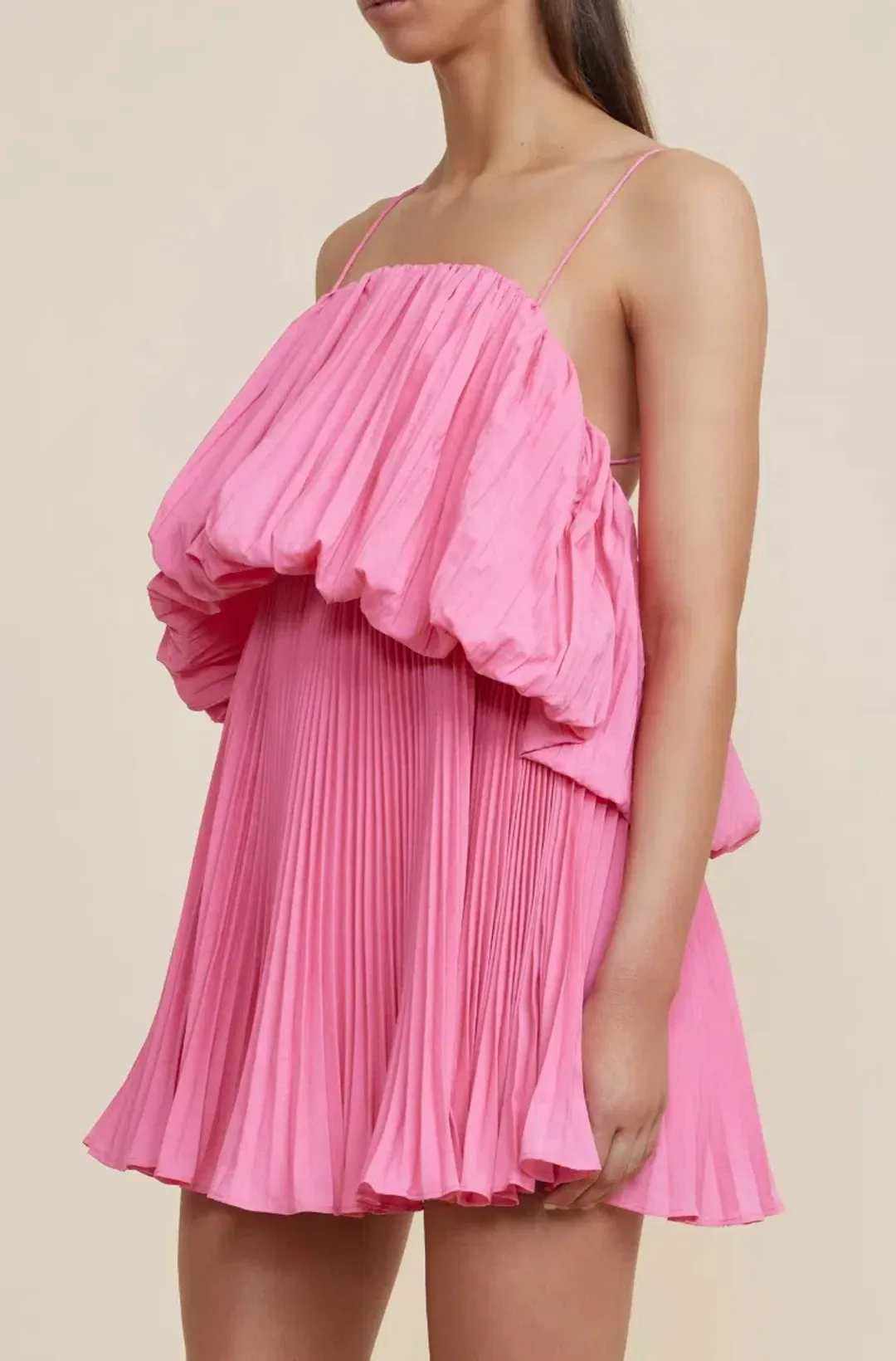 Acler Varley Mini Dress Peony Pink Size 6 for rent on The Volte - main image