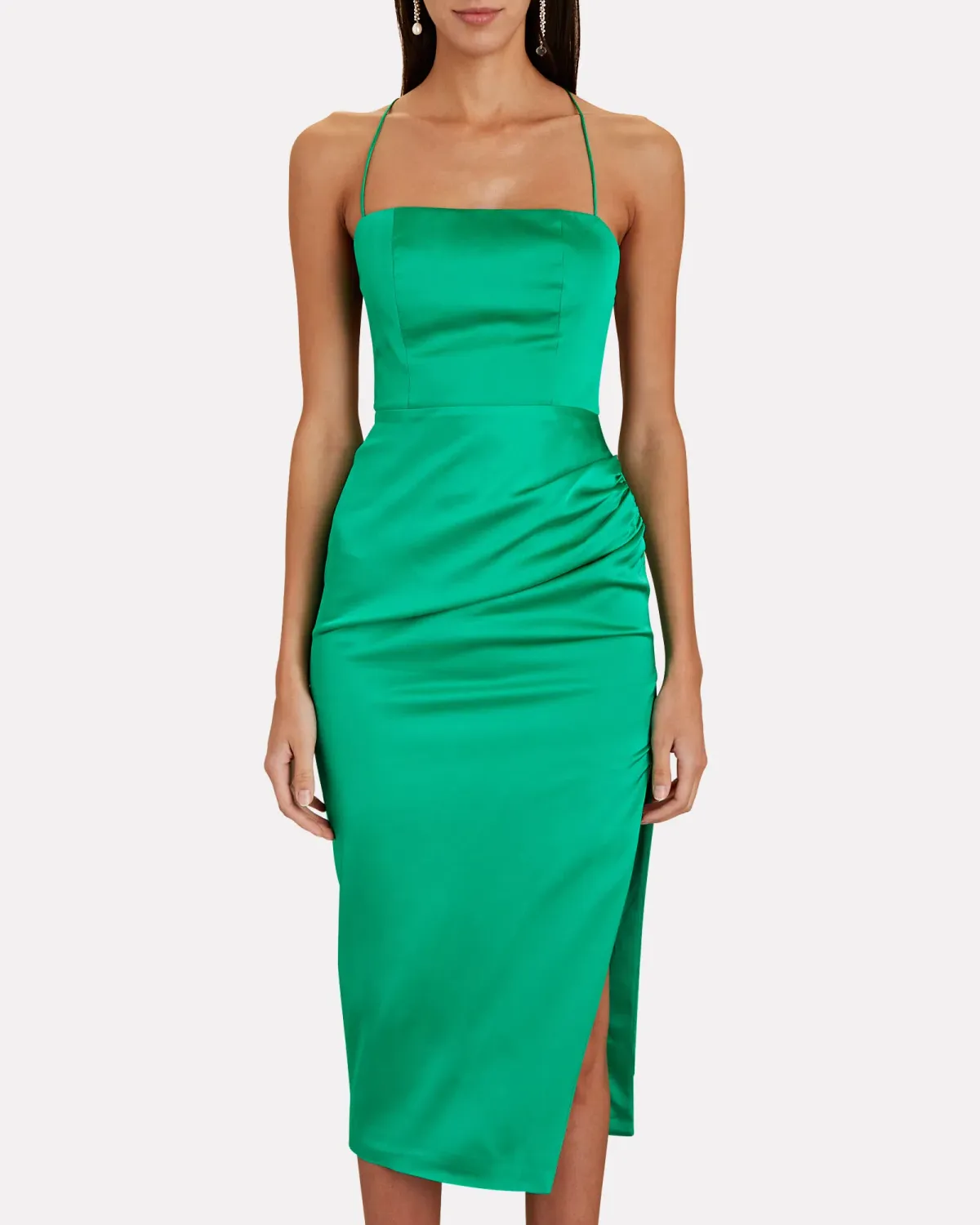 Manning Cartell Miami Heat Tie Back Midi Backless Dress Green Size 6 for rent on The Volte - main image
