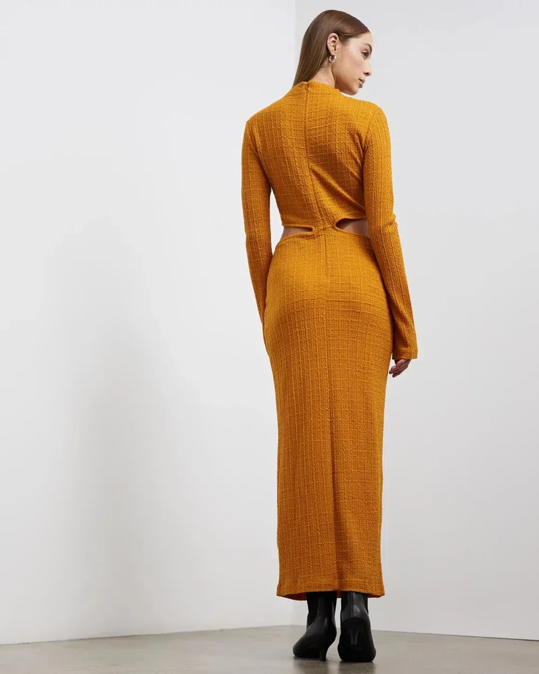 Camilla and Marc Nemesia Long Sleeve Dress Burnt Orange Size 10 for rent on The Volte - main image