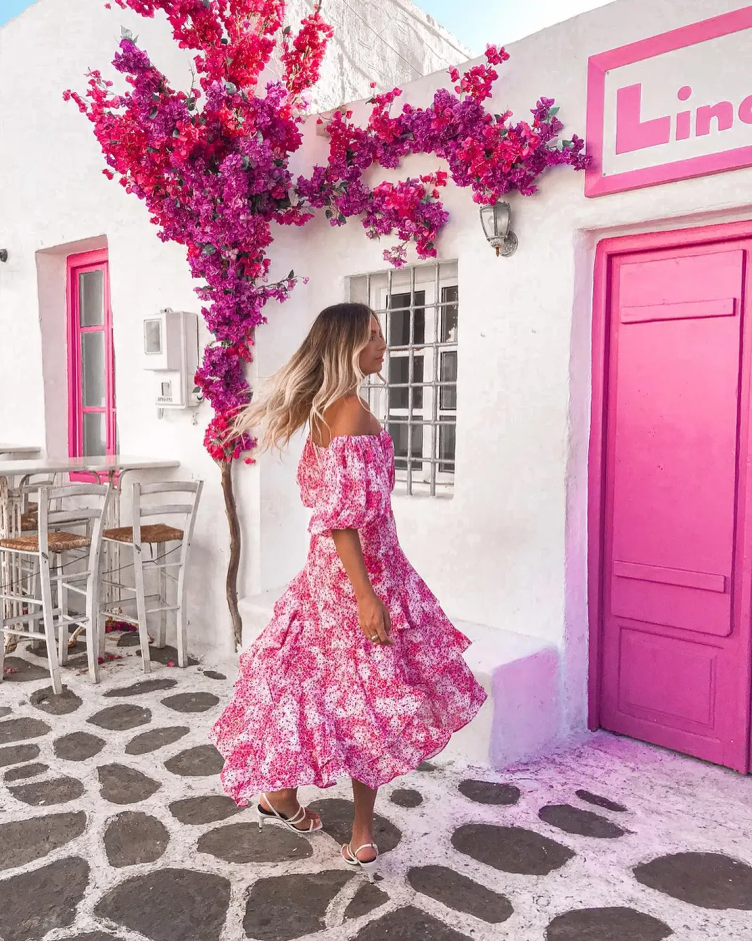 Sheike Ditsy Floral Top & Skirt Set Pink Size 14 for rent on The Volte - main image