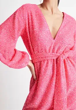 Sheike Xanadu Mini Dress Pink Size 12 for rent on The Volte - image 4