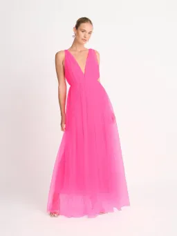 Sheike Imogen Maxi Dress Neon Pink Size 16 for rent on The Volte - image 1