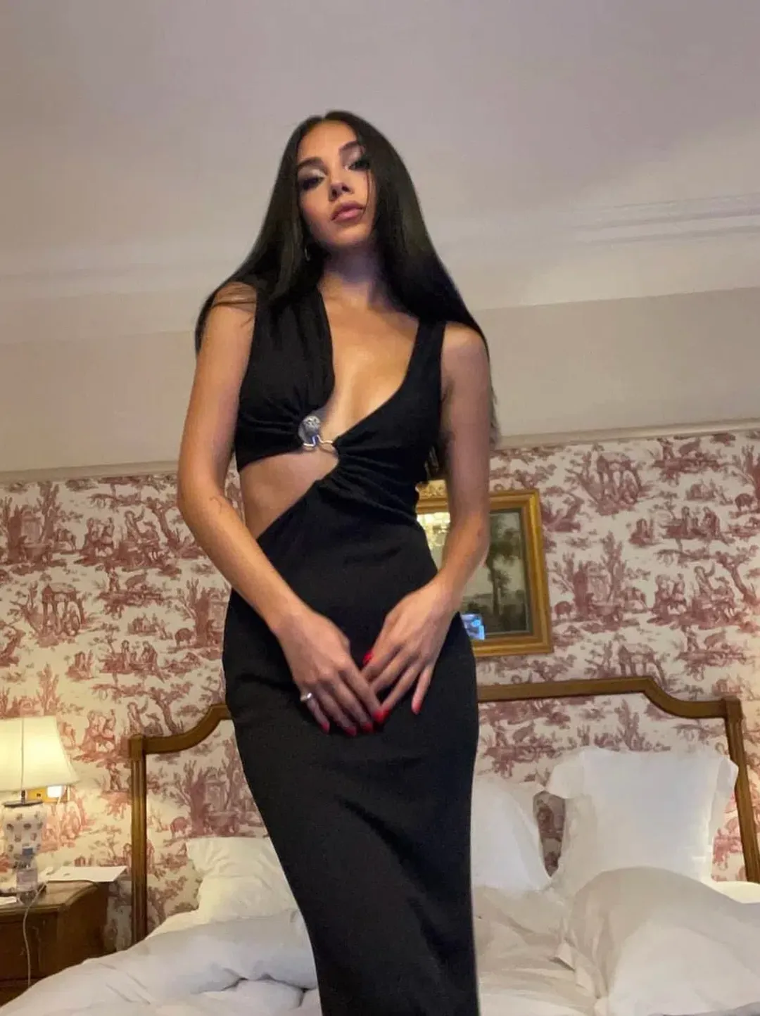 Christopher Esber Serpentine Crystal Stoned Tank Dress Black Size AU 6 for rent on The Volte - main image