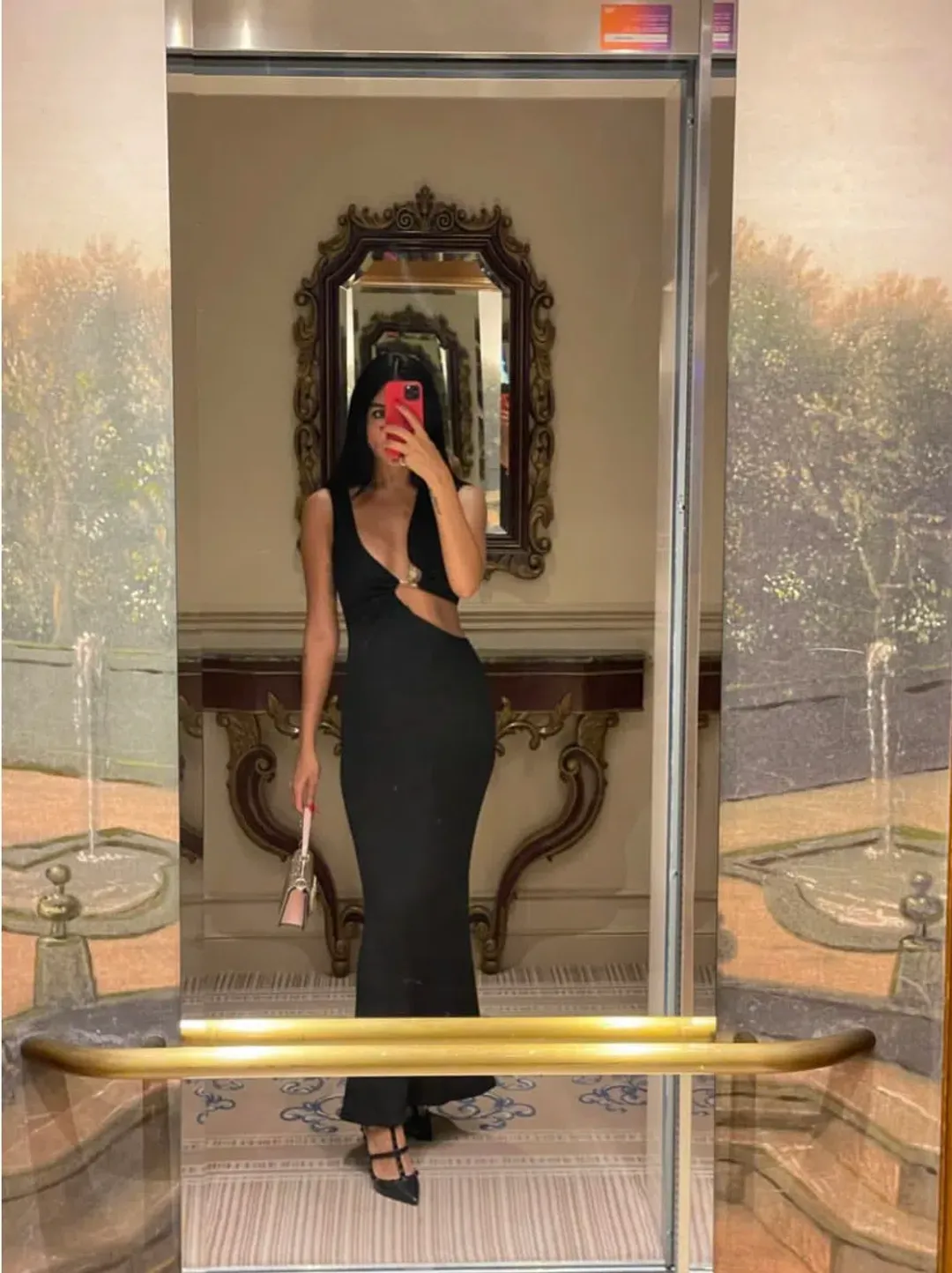 Christopher Esber Serpentine Crystal Stoned Tank Dress Black Size AU 6 for rent on The Volte - main image