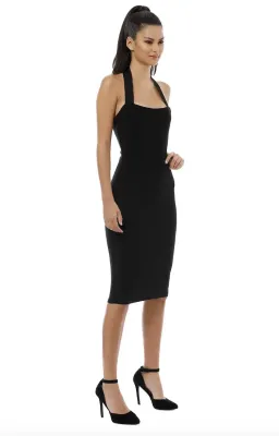 MISHA Julia Midi Dress Black Size 12 for rent on The Volte - image 2