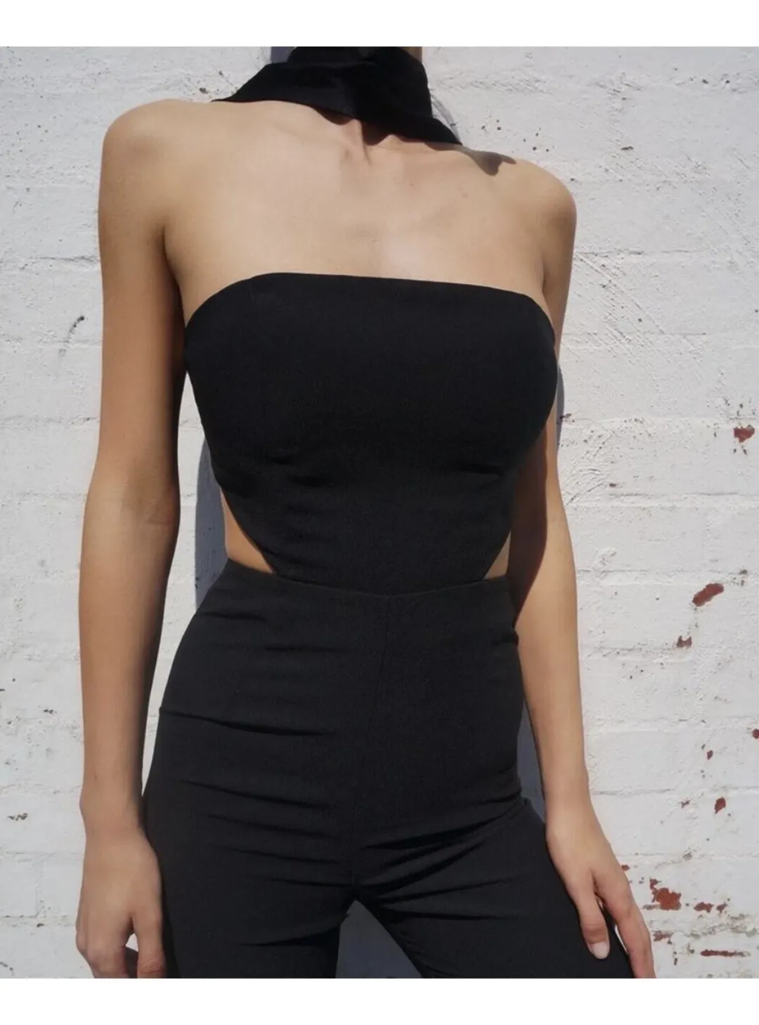 MISHA Christa Pantsuit Black Size 8  for rent on The Volte - main image