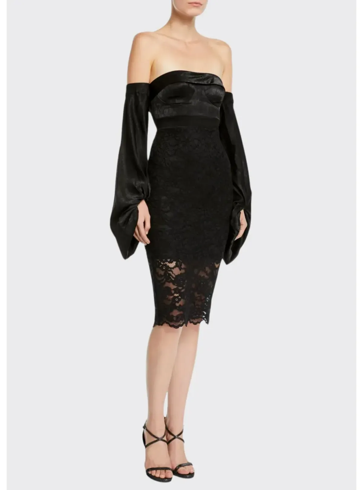 Misha Constance Midi Dress Black Size 14  for rent on The Volte - main image