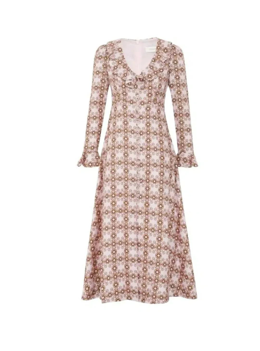 Zimmermann Daisy Midi Dress Pink Daisy Size 0 / AU 8  for rent on The Volte - main image