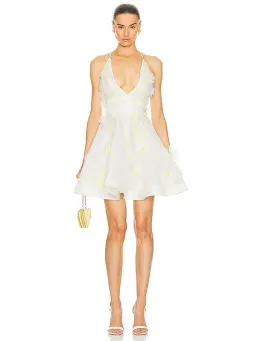 Zimmermann Matchmaker Daisy Mini Dress Ivory Size 2 / AU 12  for rent on The Volte - image 1