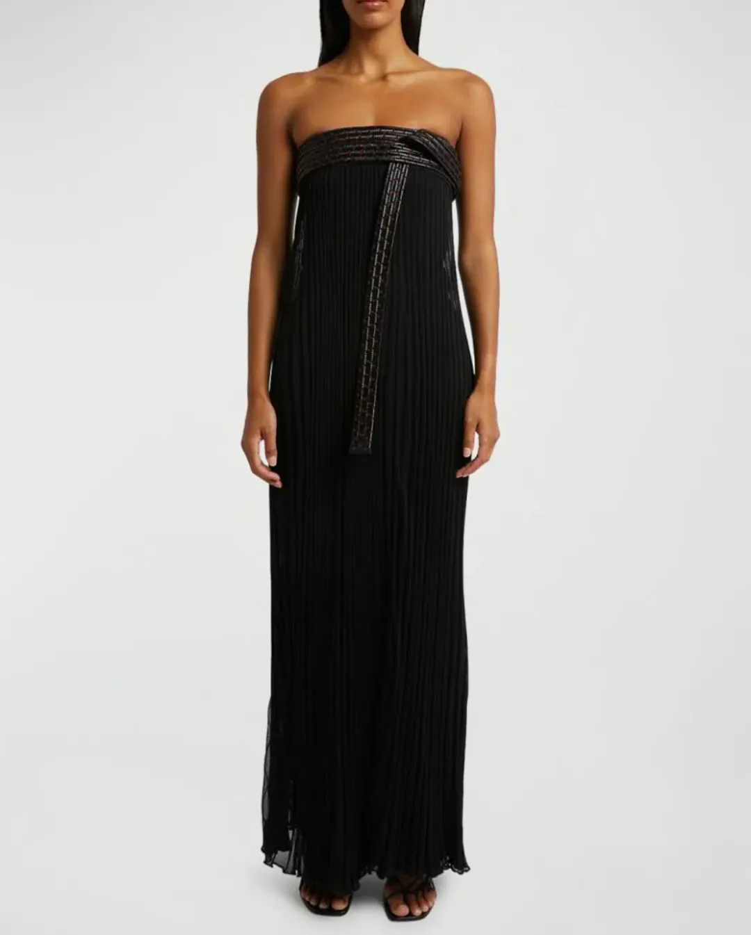 Christopher Esber Shadow Line Knit Maxi Gown  Black Size XSS/Au 4  for rent on The Volte - main image