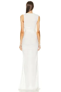 Christopher Esber Gesine Twisted Column Dress White Size 14 AU for rent on The Volte - image 5
