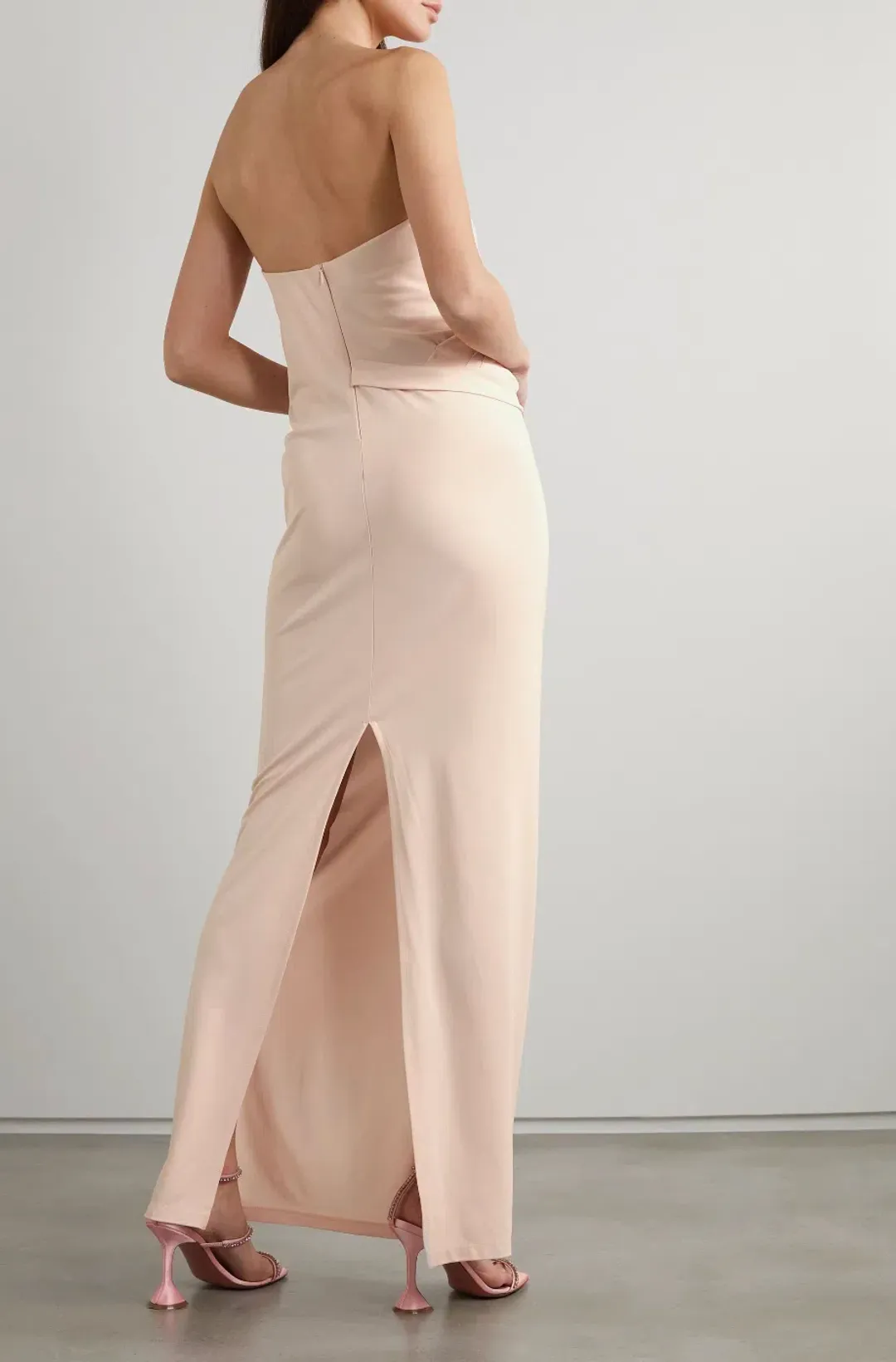 Christopher Esber Balm Strapless Ruched Dress Pink Size 6 AU for rent on The Volte - main image